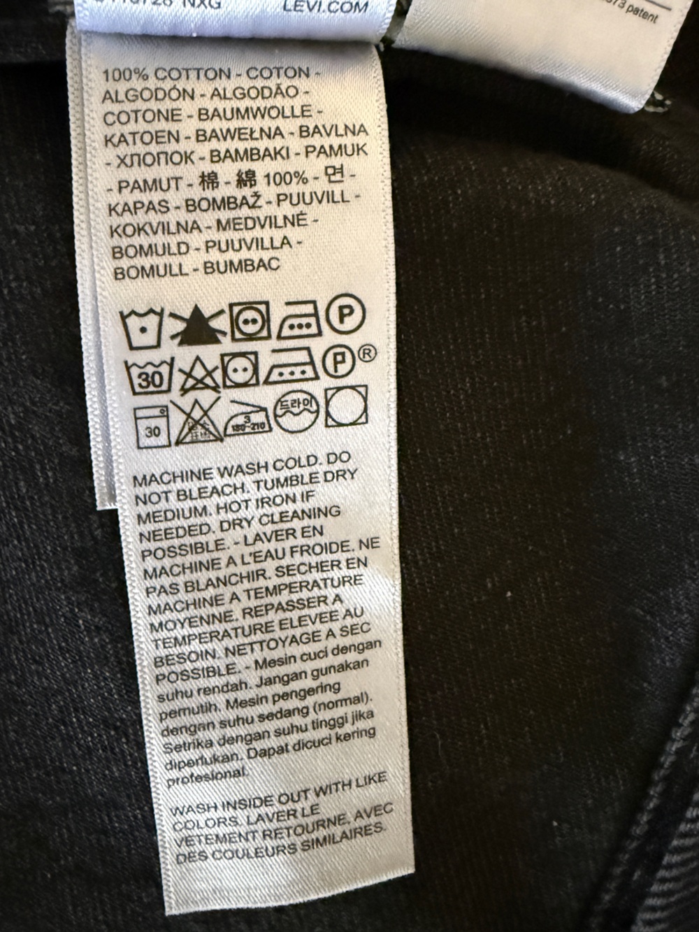 Levi’s NWT Relaxed Black Denim Trucker Jacket Horseshoe Graphic Men’s M - Picture 10 of 15